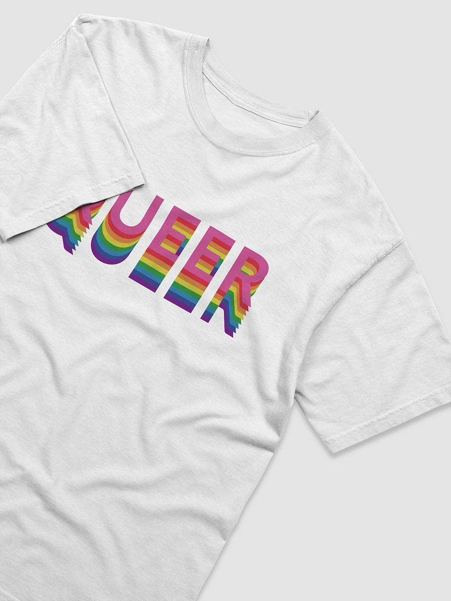 QUEER Stacked (8-Color Rainbow) - T-Shirt product image (3)