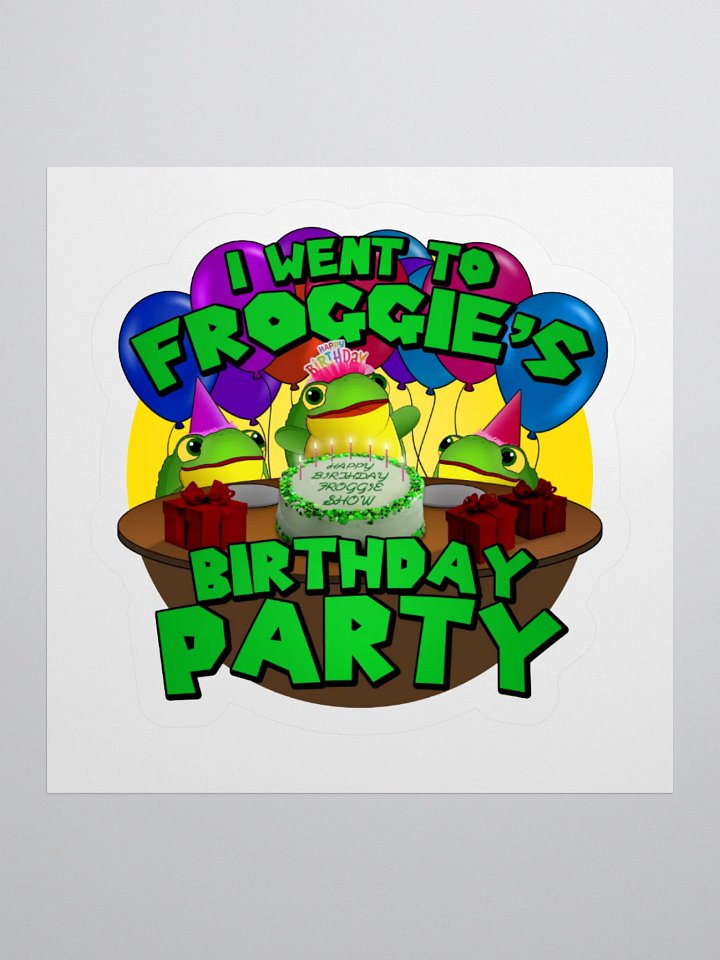 LIMITED FROGGIE'S BIRTHDAY STICKER product image (1)