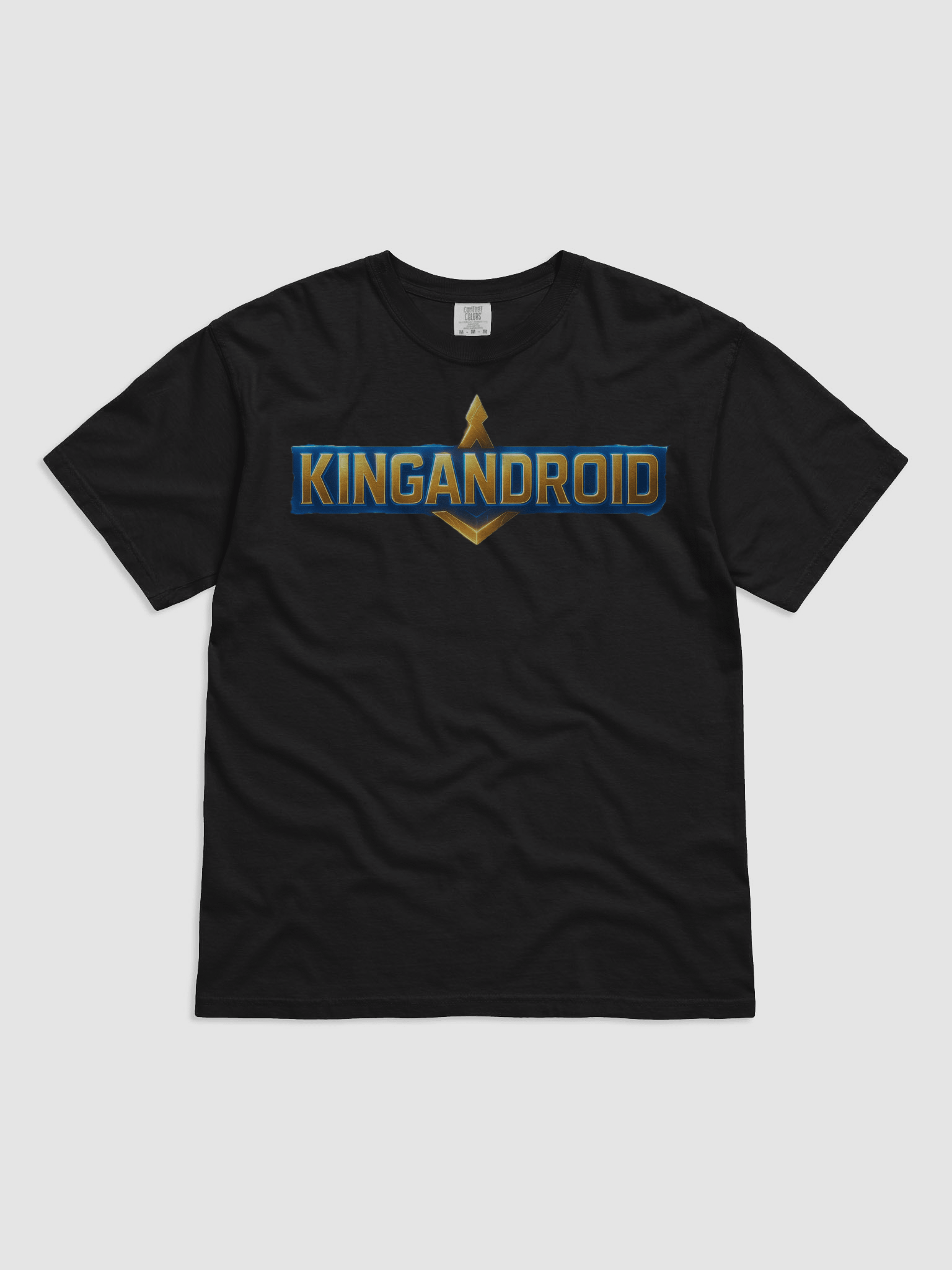 Blue and gold KingAndroid T-Shirt product image (1)