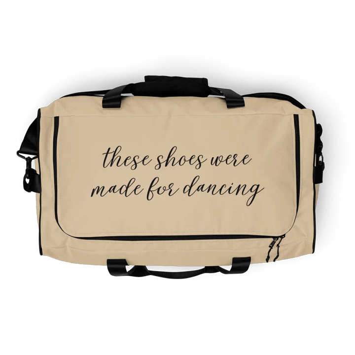 Large Dance Bag | Tan with Black Logo and Quote product image (2)
