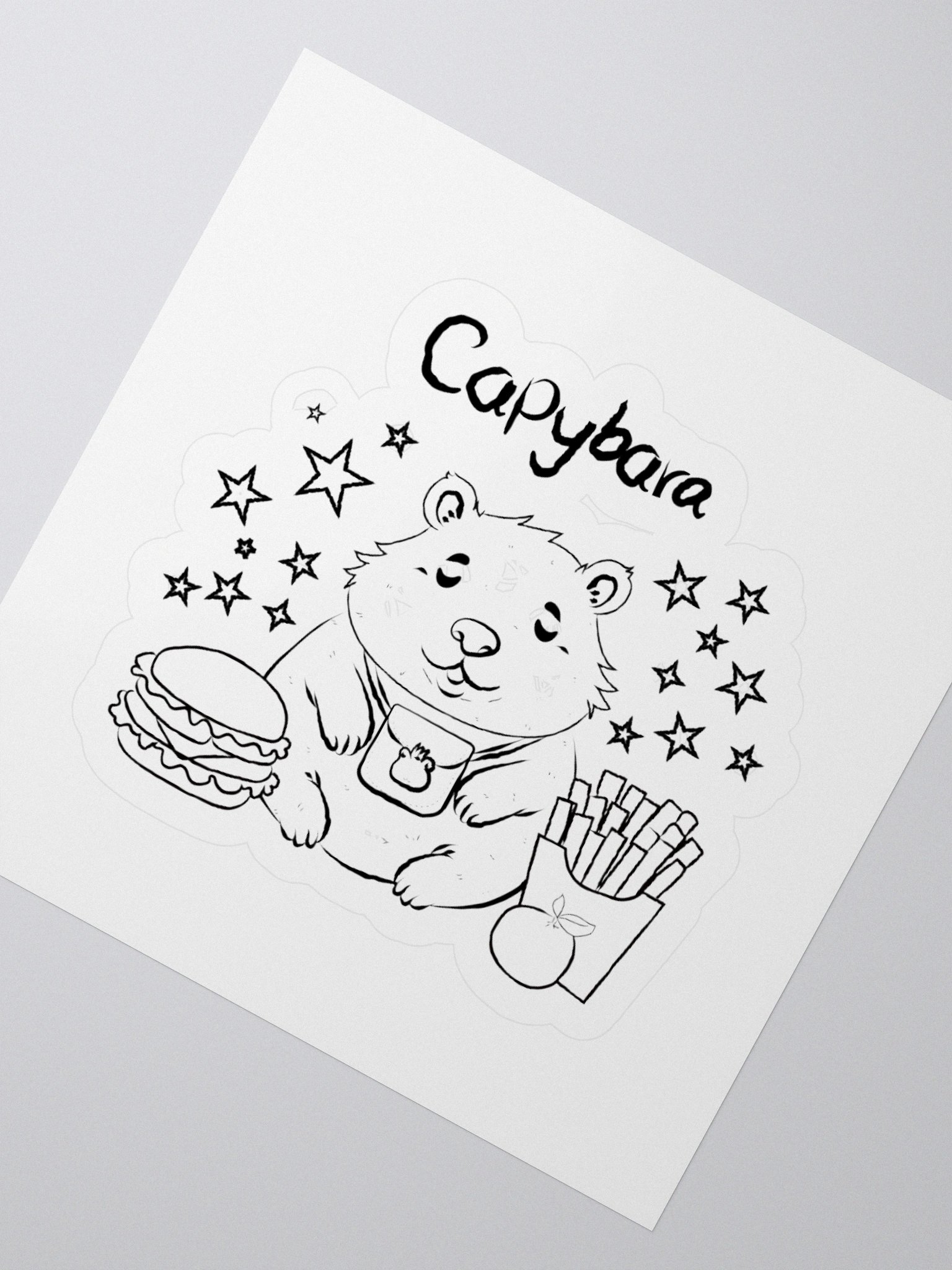 Capybara's Lunch Break Kiss Cut Stickers product image (6)