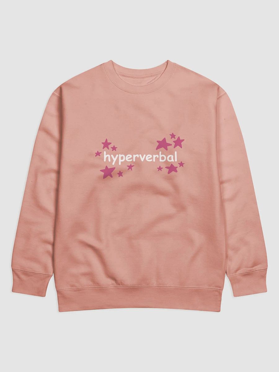 hyperverbal (comic sans with pink stars) printed cotton crewneck product image (1)