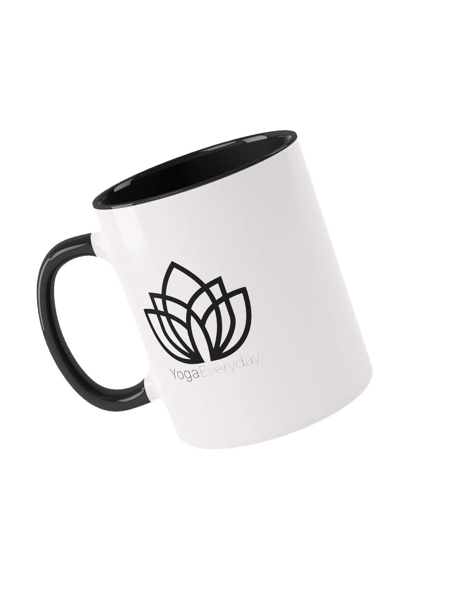 YogaEveryday Lotus Bloom Mug B & W – Sip Calm, Breathe Peace product image (3)
