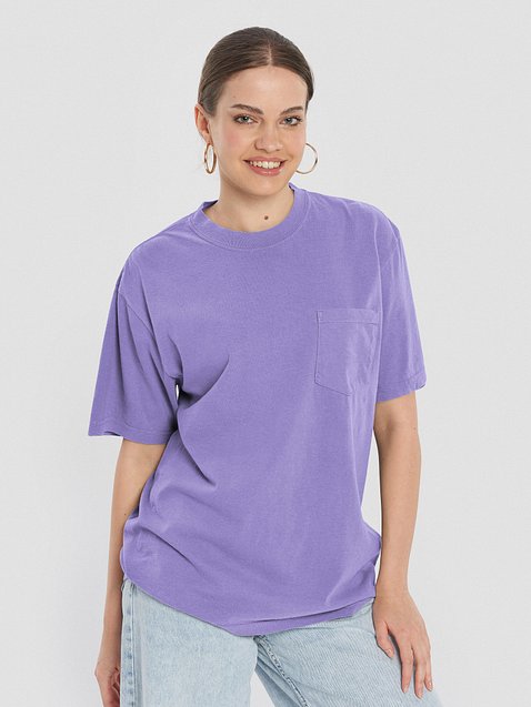 Photo showing Unisex Garment-Dyed Pocket T-Shirt