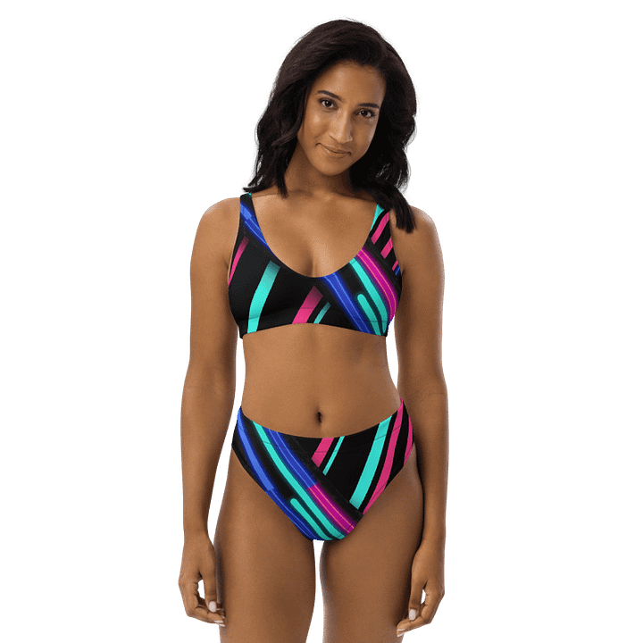 Neon Nightscape Stripe Bikini product image (1)