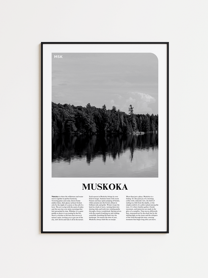 Muskoka 01 Newspaper Poster product image (1)