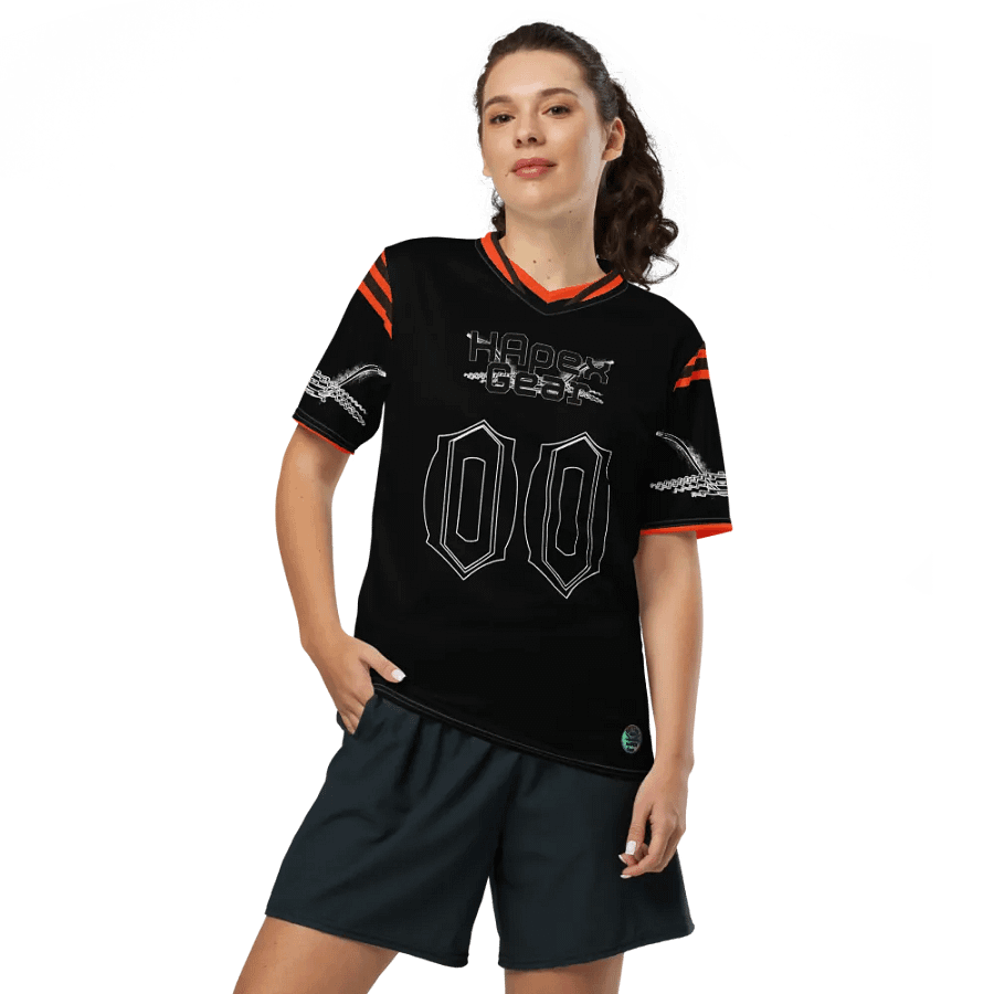 Dieter - Black - Recycled Unisex Sports Jersey - Black HApex Gear Black Logo product image (7)