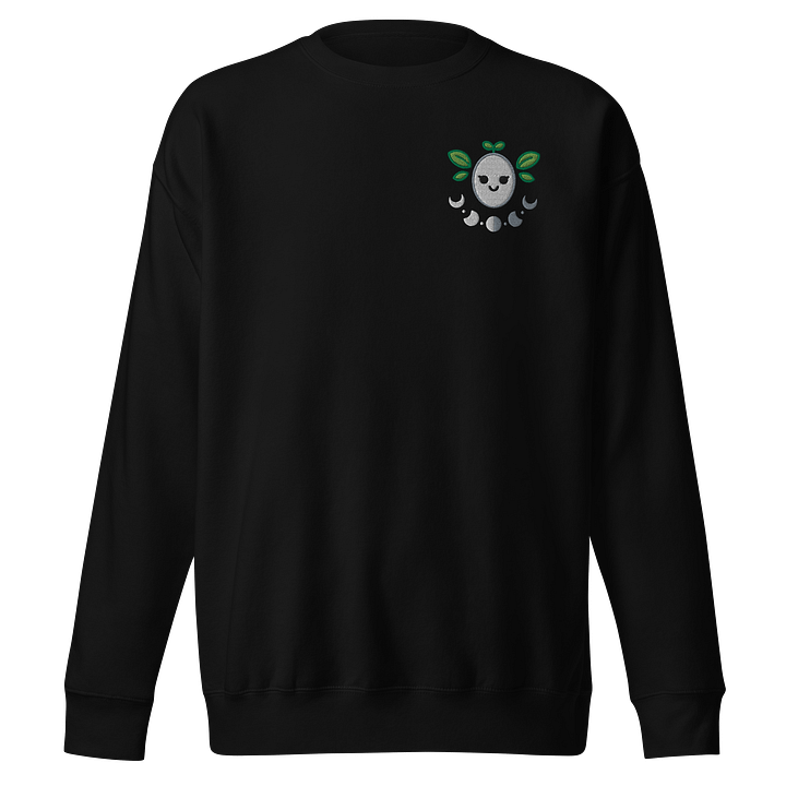 Sweatshirt en coton Heritage Premium Rethaly lune masque joyeux plantes brodé product image (1)