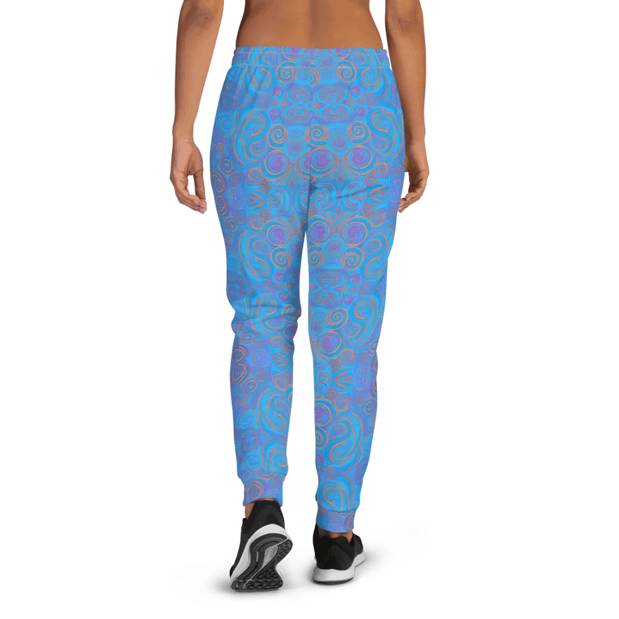Funky Blue Dreams Liquid Tie-Dye Women's Joggers product image (3)