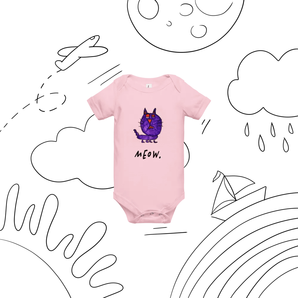 meow katz baby onesie product image (6)