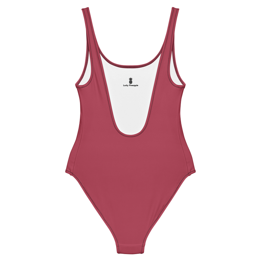 Sedona Sunset Rose Pink Solid Color Retro Inspired Women's One Piece Swimsuit product image (2)