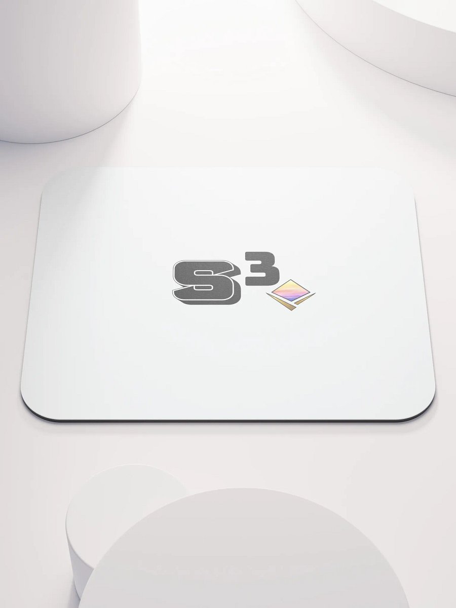S³ Stripped // All White Mouse Pad product image (1)