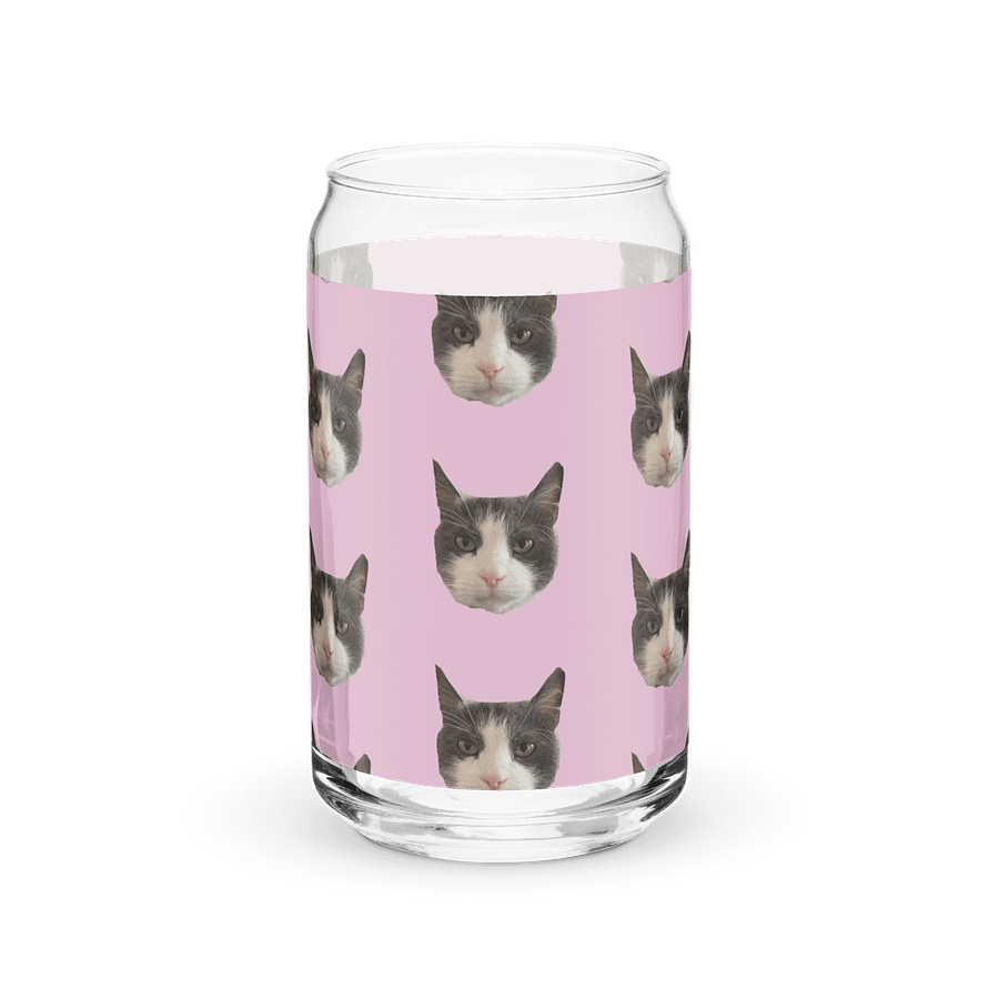 Lou Grumpy Face Glass Cup product image (1)