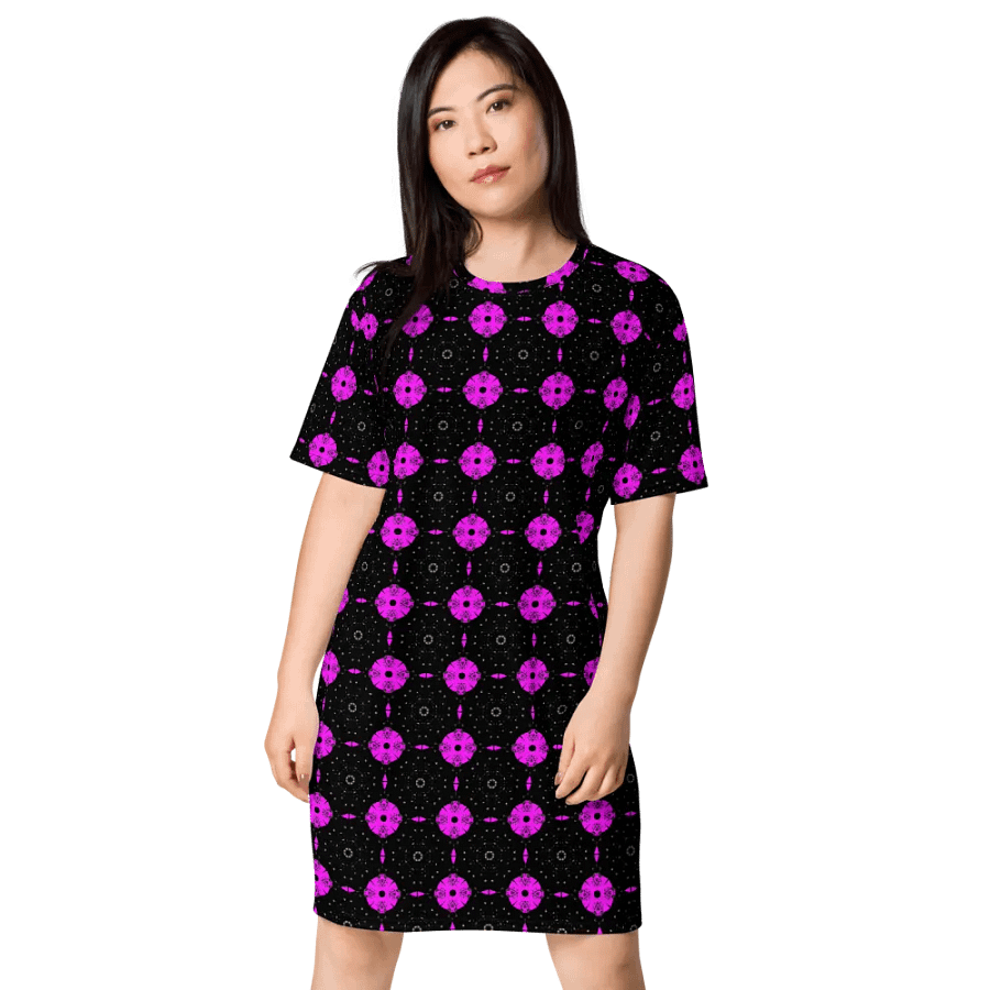 Abstract Pink Shapes T Shirt Dress product image (3)