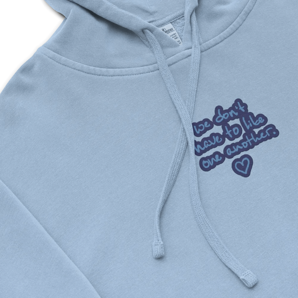 ONE ANOTHER (electric) embroidered pigment hoodie product image (1)