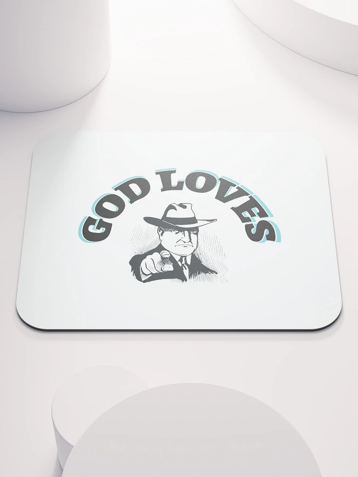 GOD LOVES YOU. Midnight Blue Mouse Pad product image (1)