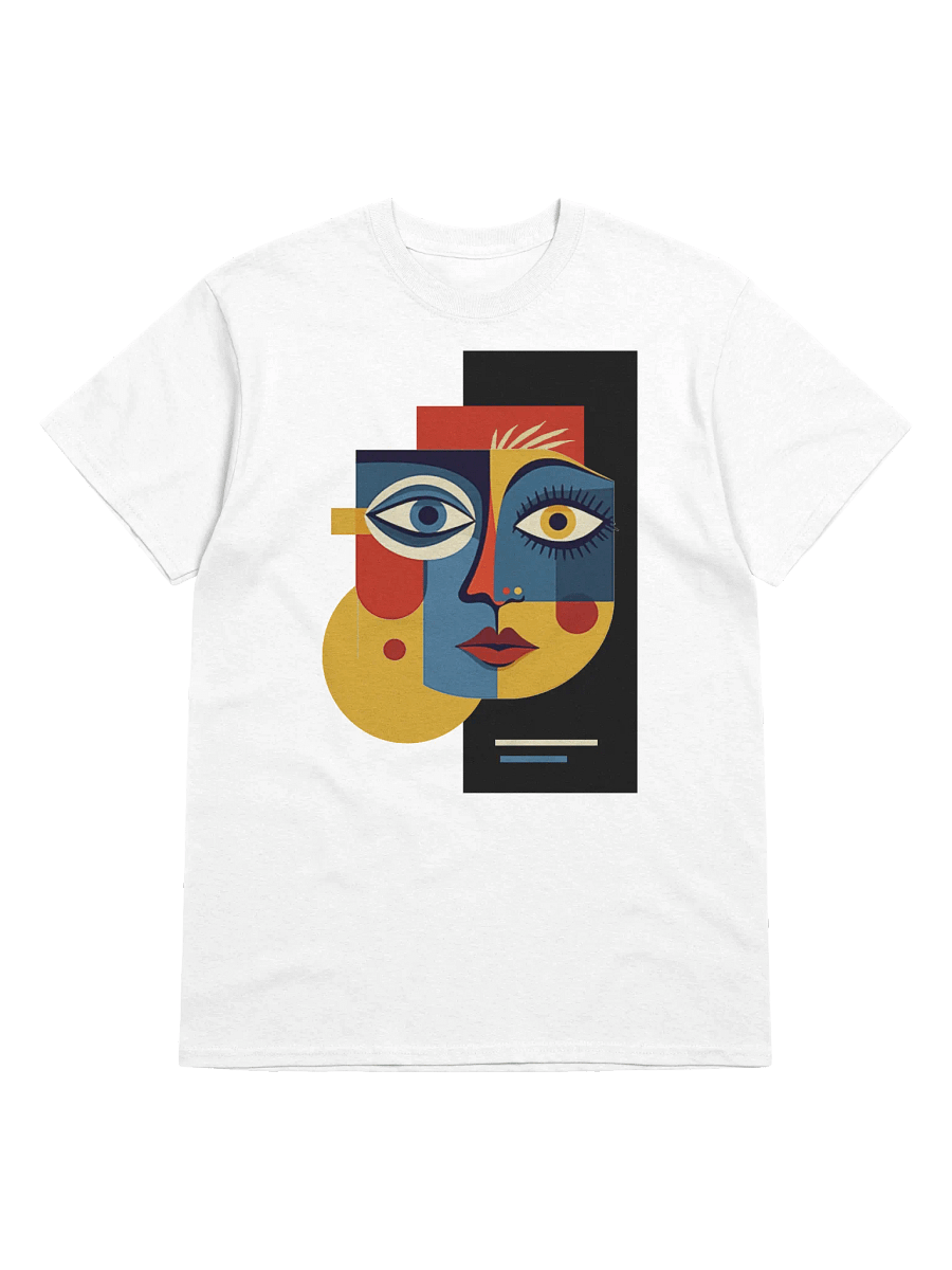 Dual Perspectives: A Vision in Cubism - Relaxed Streetwear Vibes Tee product image (2)