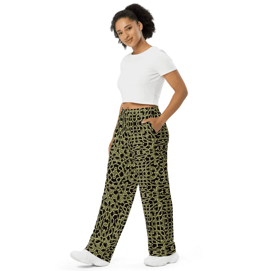 Golden Celtic Lace Wideleg Pants product image (4)
