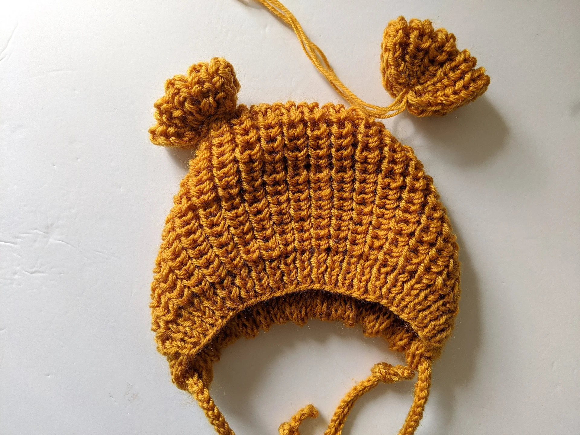 Spikelet Baby Bonnet with Ears Knitting Pattern product image (6)