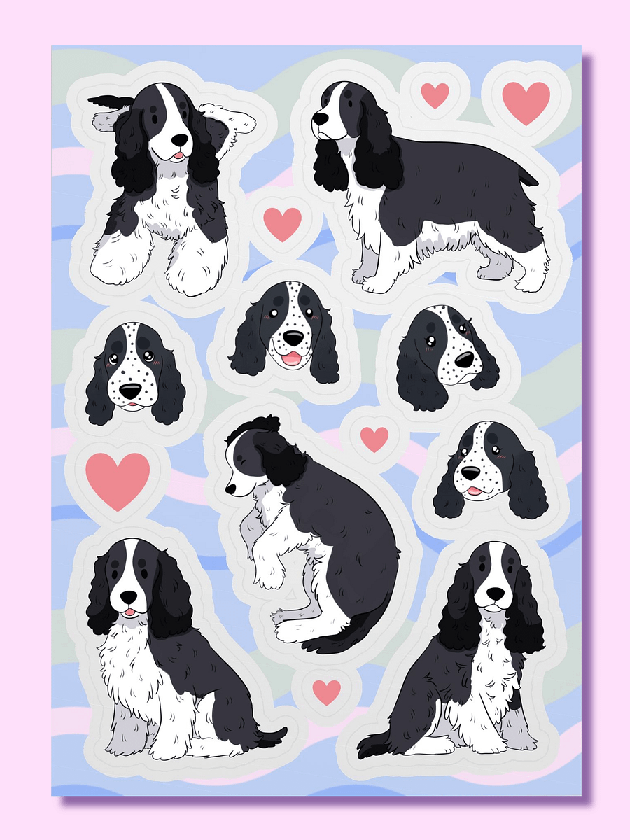 Cocker Spaniel Love Sticker Sheet product image (1)