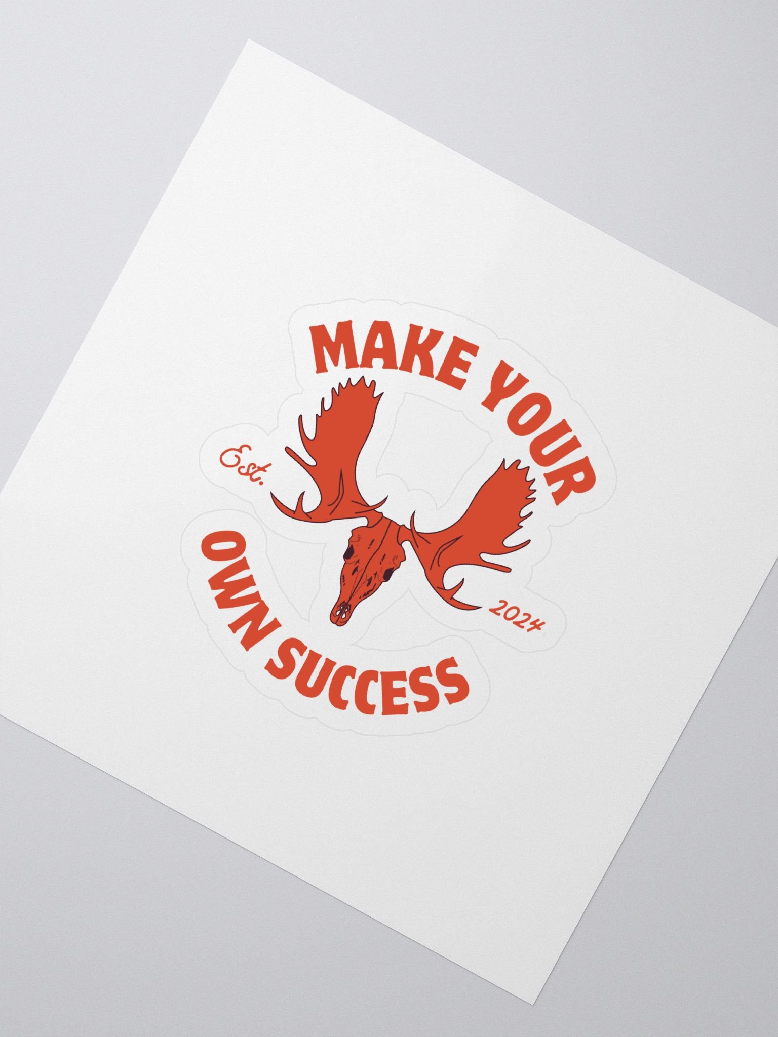 Moose Skull - Make Your Own Success Sticker product image (2)