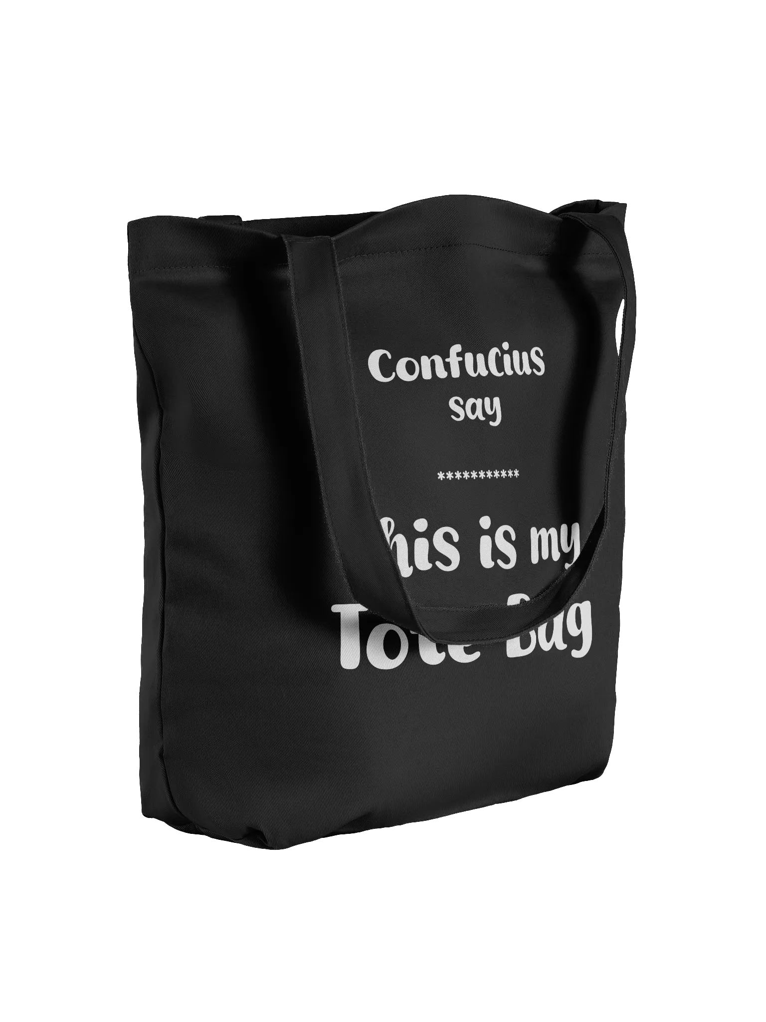 Confucius say Black Tote Bag product image (4)