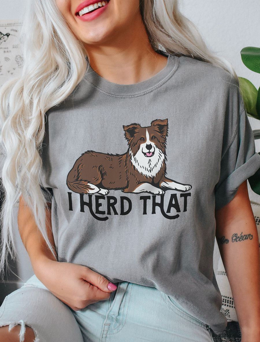 I Herd That Border Collie (Red) | T-Shirt for Border Collie Dog Owners product image (11)