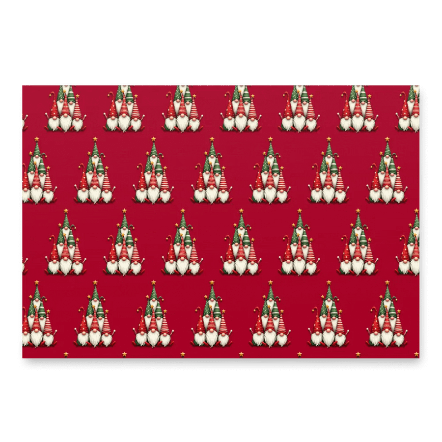Merry Christmas Gnomes Giftwrap Paper product image (3)