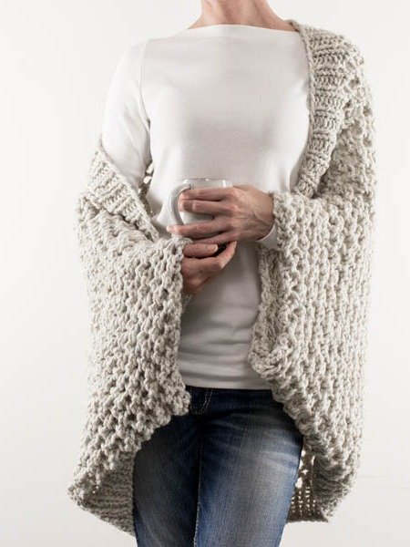 Cocoon Scoop Shrug Knitting Pattern - Resolve product image (4)
