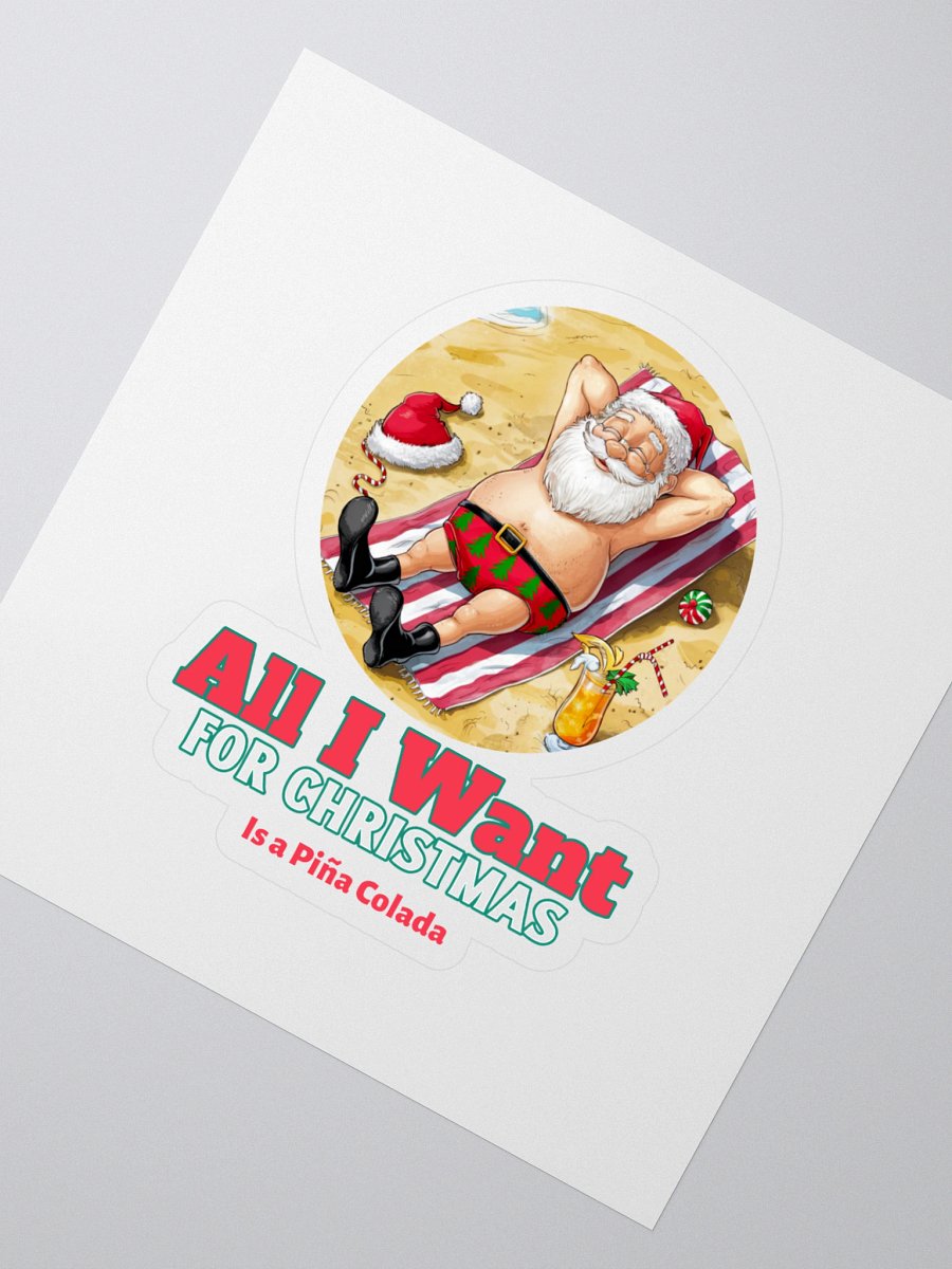 Christmas Chill Santa Beach Stickers product image (2)