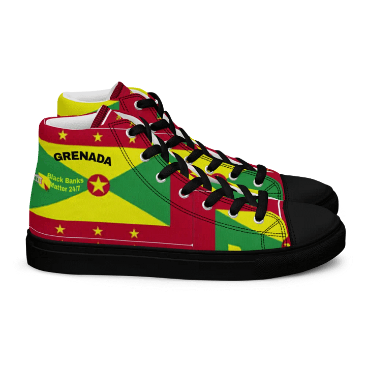 Grenada Flag Inspired Women's High Top Canvas Shoes product image (2)