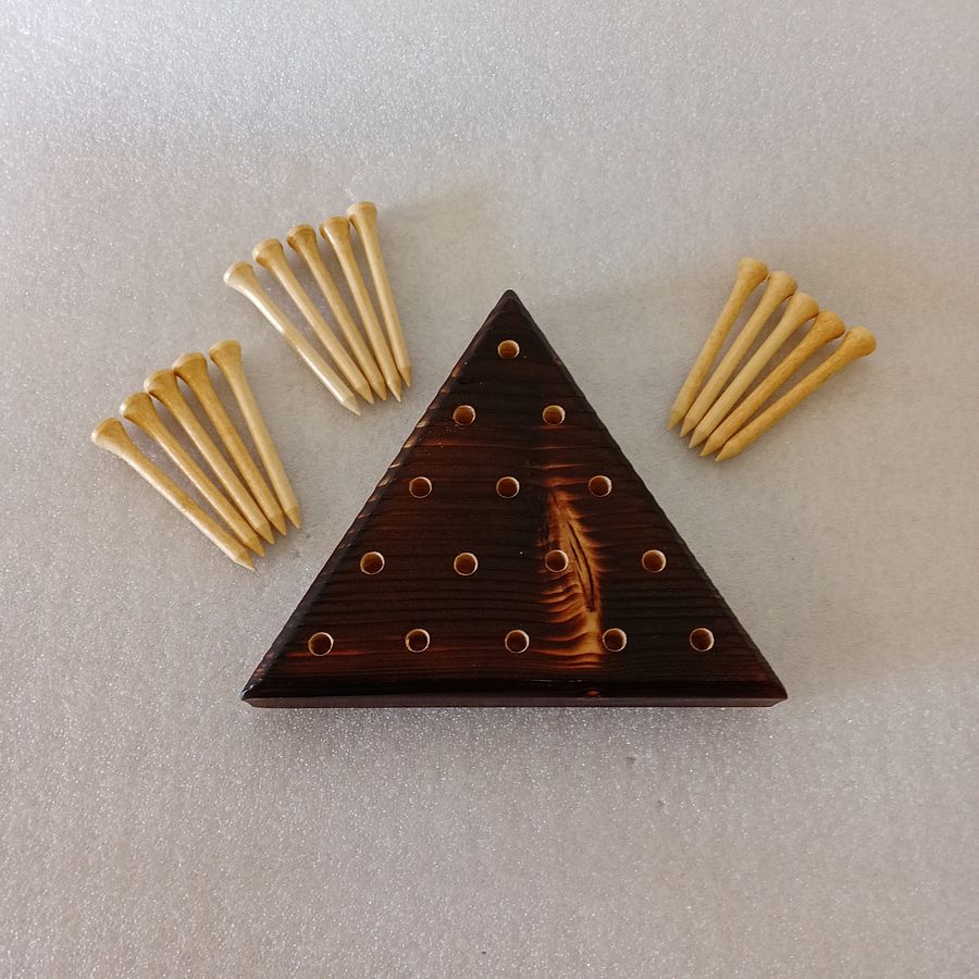 Triangle Peg Game with BURNT Base product image (1)