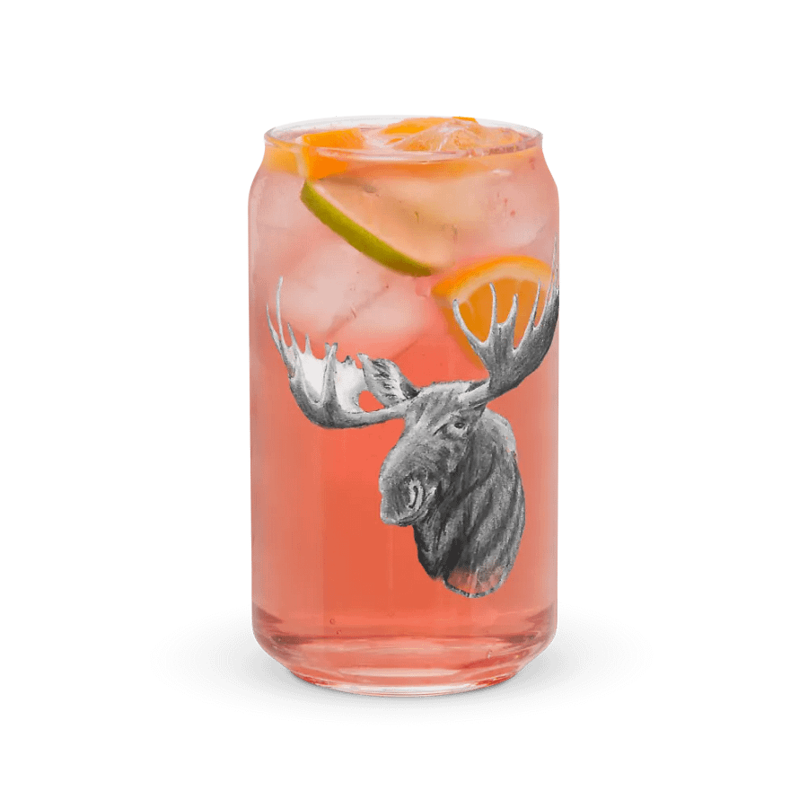 Moose Drawing Glass Can Cup product image (37)