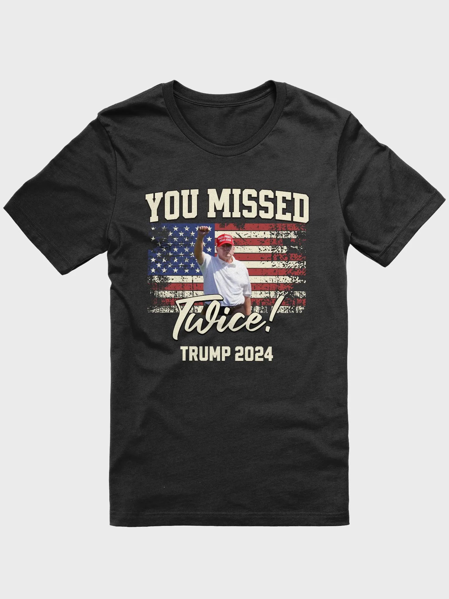 TRUMP 2024 YOU MISSED TWICE! TRUMP SHOOTING UNISEX T-SHIRT product image (3)