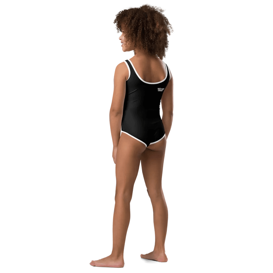 White HApex Gear White Logo Cancer Awareness Orange Ribbon. Black Kids Swimsuit product image (9)