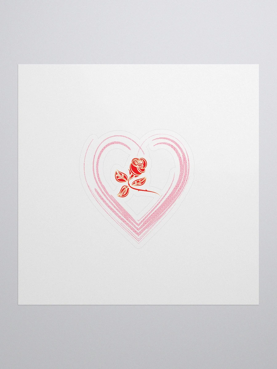 Golden Rose Heart Sticker product image (2)