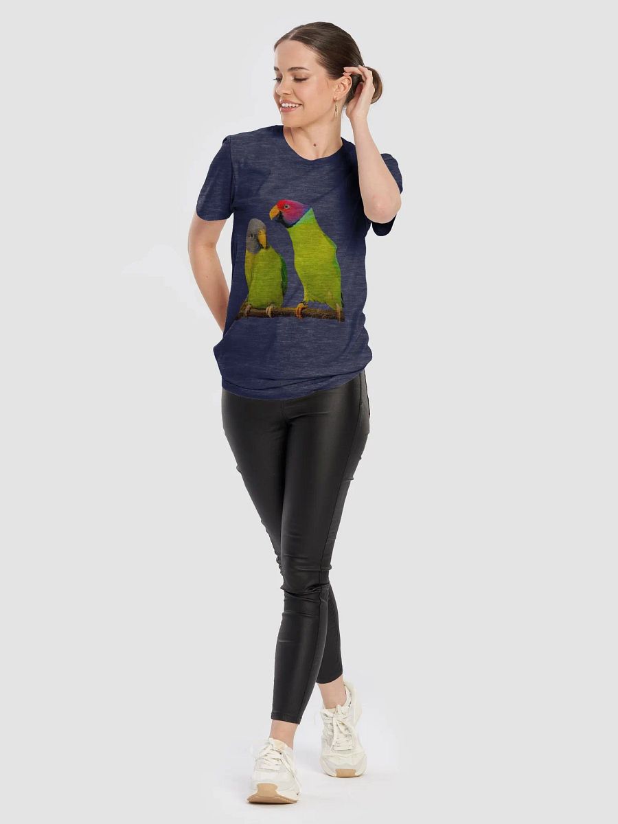 Vibrant Plumheaded Parakeets Unisex T-Shirt product image (5)