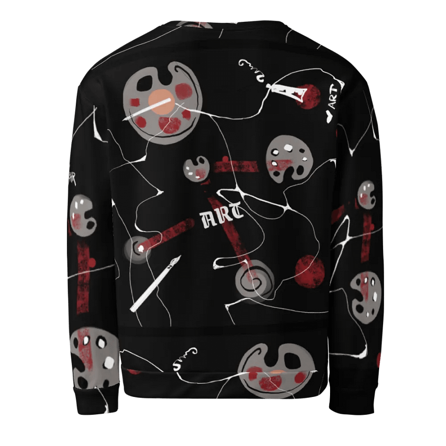 ScribbleWear #1 Unisex Art Sweatshirt/Black Palette product image (2)
