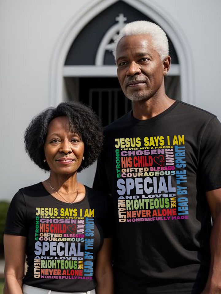 Jesus Says I Am Christian Faith Christ Holy Spiritual Lord T-Shirt product image (2)