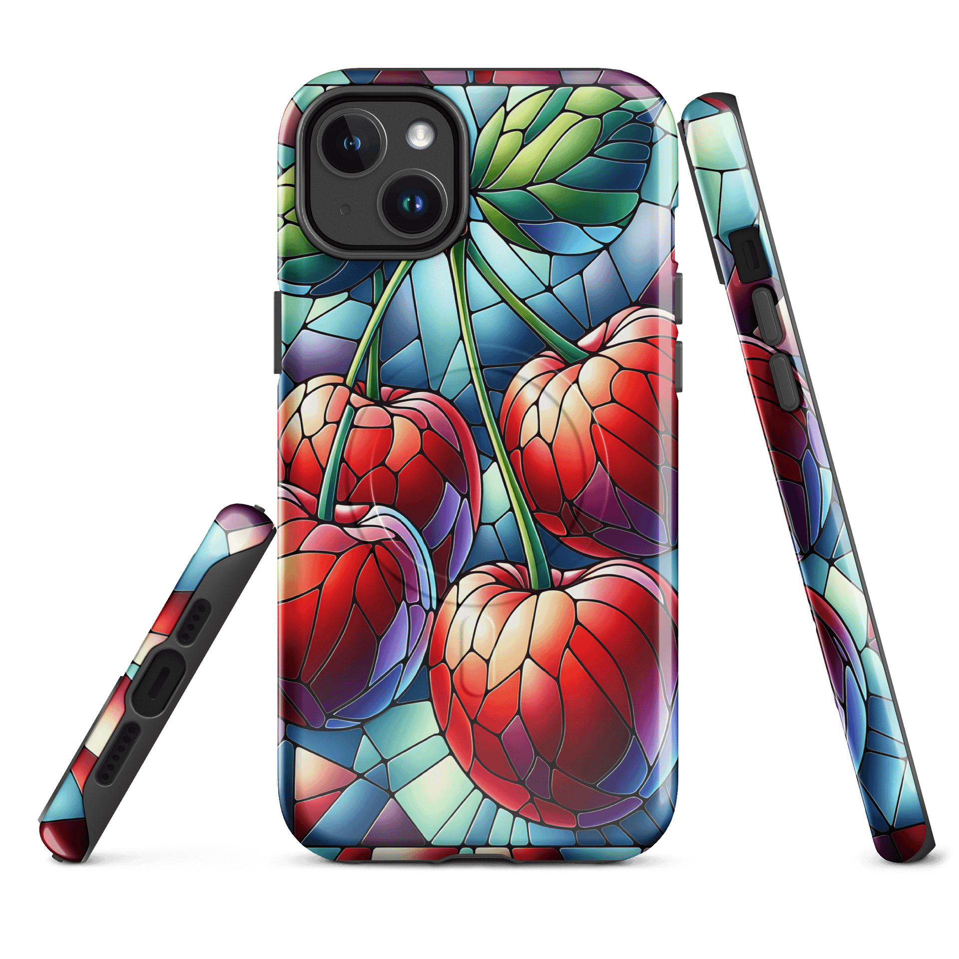 Stained Glass Cherries MagSafe® iPhone Case product image (3)