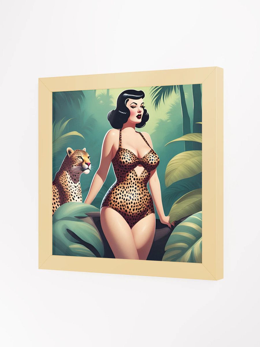 Vibrant Retro Pin-Up Jungle girl Matte Poster product image (21)