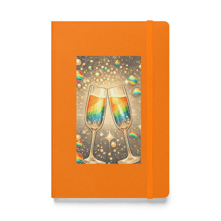 Rainbow Champagne Celebration Journal / Guestbook - ORANGE product image (1)