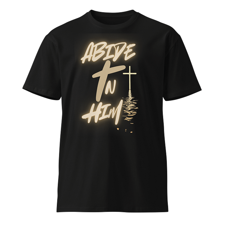 Abide In Him Christian Clothing – Glowing Cross Premium T-Shirt product image (1)