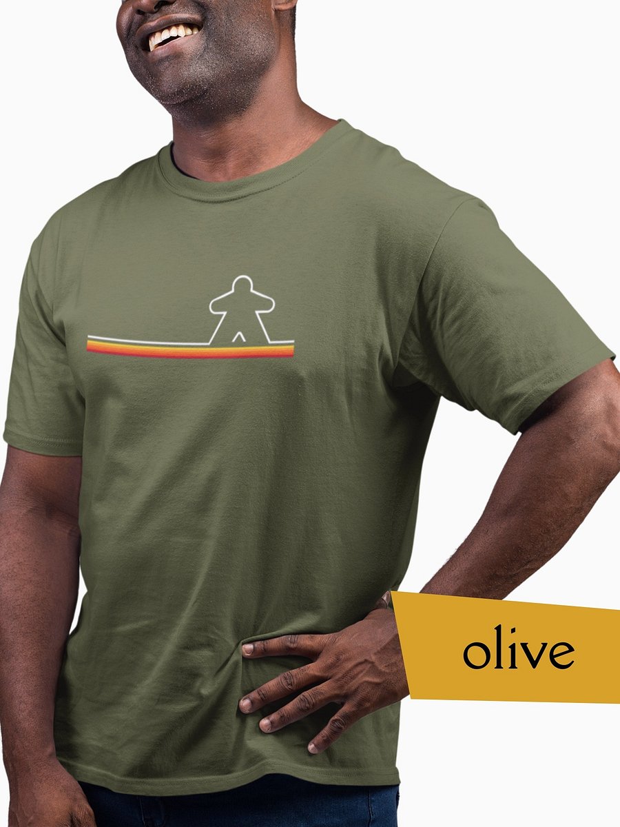 Retro Lines Board Game Shirt, Meeple Outline T-shirt product image (4)
