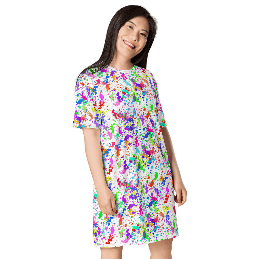 PRIDE Paint Splatter T-Shirt Dress product image (6)