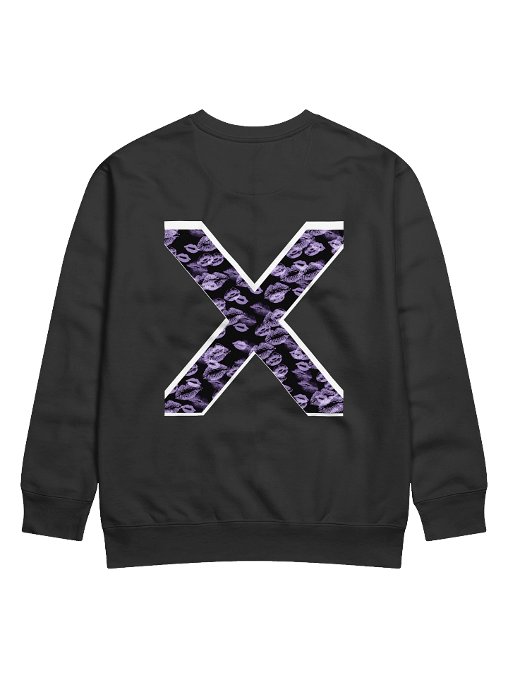 Black X Lilac Lipstick Kisses | Crewneck product image (1)