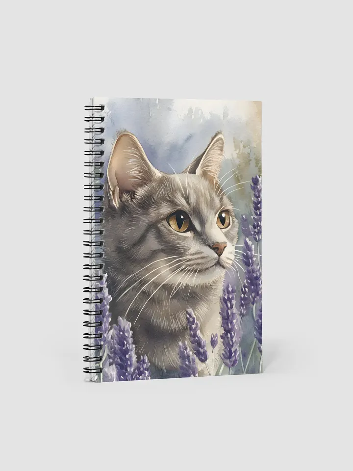Serene Lavender Cat Spiral Notebook product image (1)