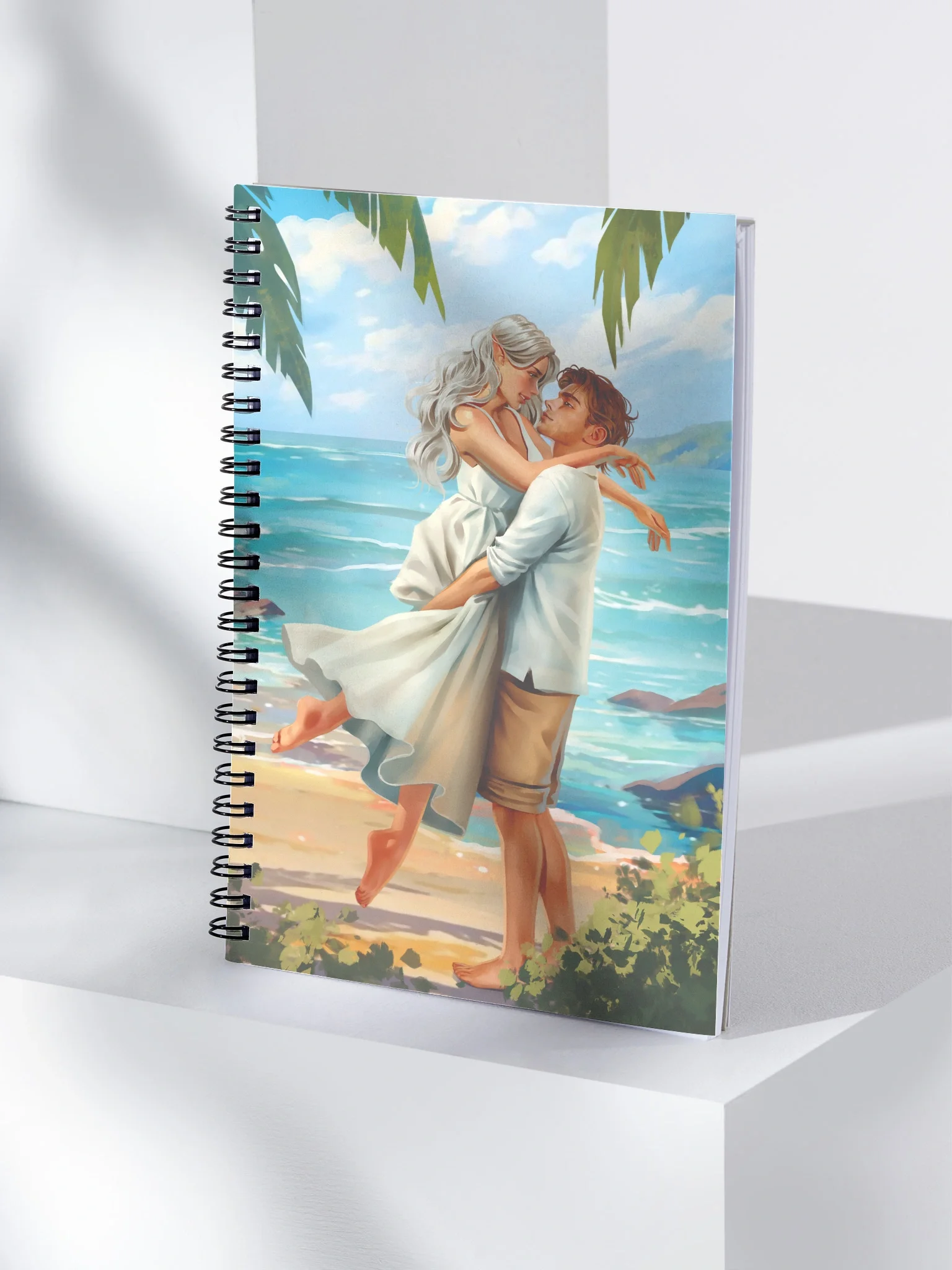 Elven Heartbound Spiral Notebook ~ Elowyn & Rominy product image (4)