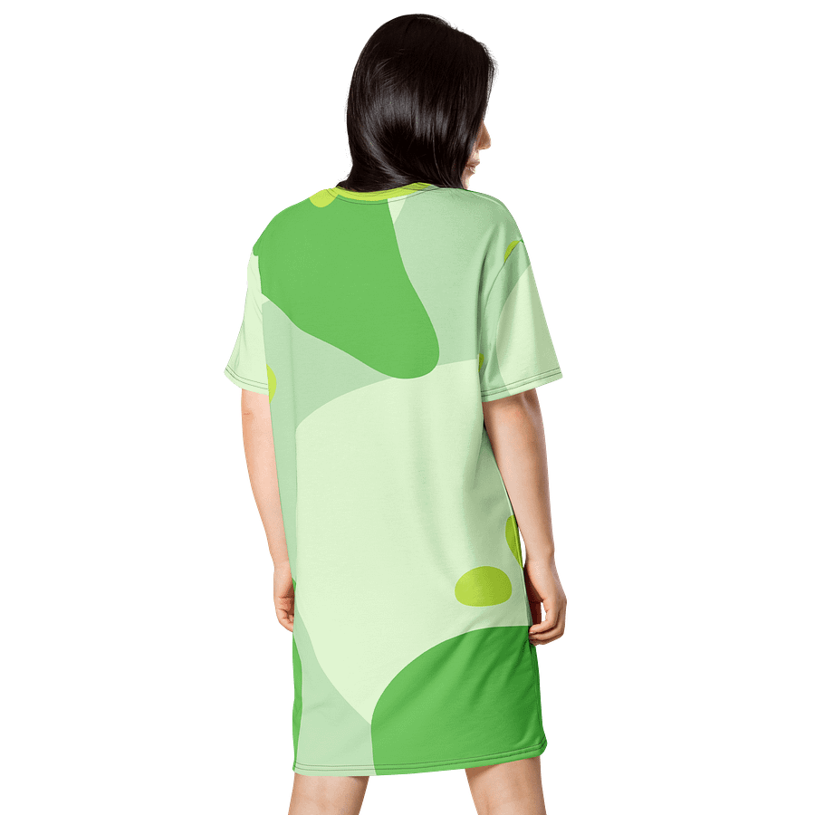 Vibrant Green Swirl Oversized T-Shirt Dress - Exclusive TDSMUSIC Design product image (2)