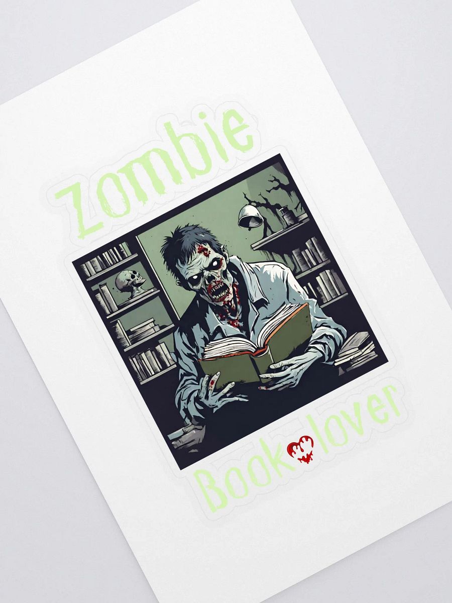 Zombie Book Lover Sticker product image (1)